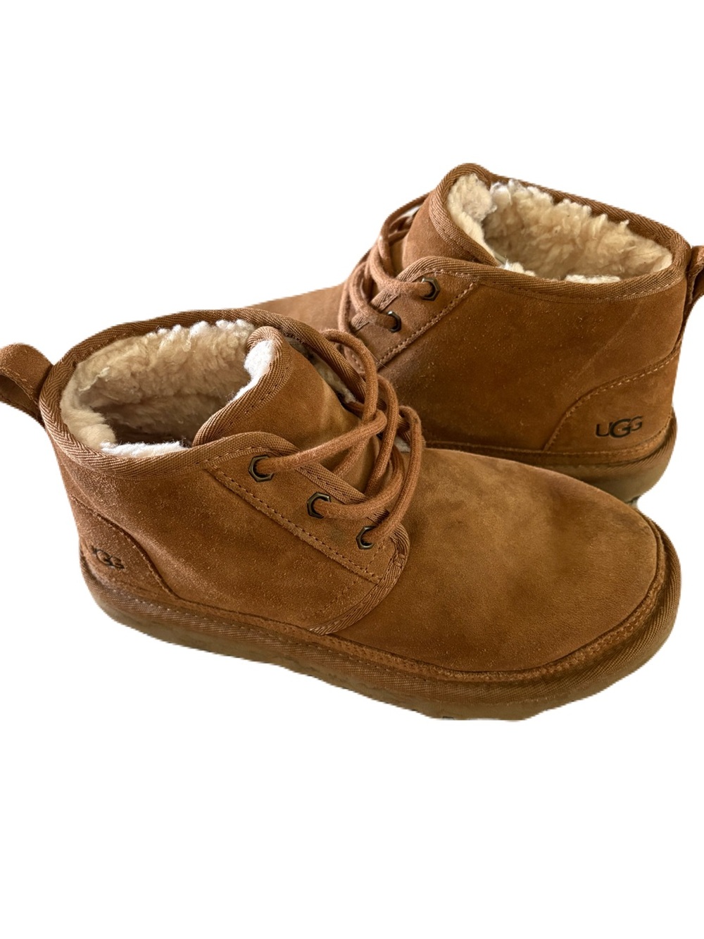 UGG Chestnut Suede Shearling-Lined Ankle Booties